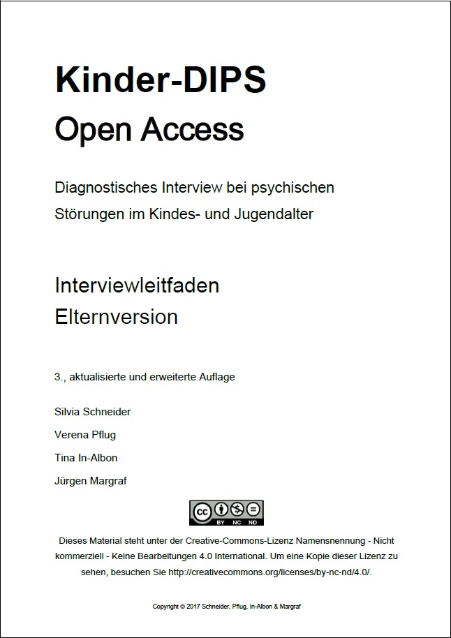 Cover for Kinder-DIPS: Diagnostisches Interview bei psychischen Störungen im Kindes- und Jugendalter