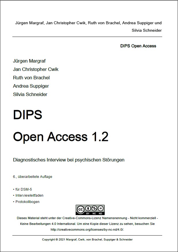 Cover for DIPS Open Access 1.2: Diagnostisches Interview bei psychischen Störungen