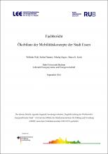 Cover for Fachbericht Ökobilanz der Mobilitätskonzepte der Stadt Essen