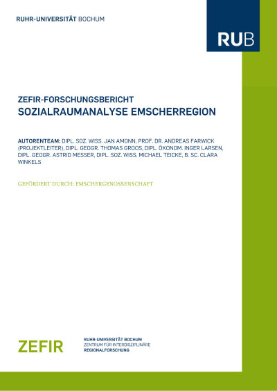 Cover for Sozialraumanalyse Emscherregion: ZEFIR-Forschungsbericht 1